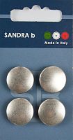 Пуговицы Sandra 4 шт на блистере серебряный CARD200