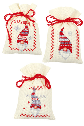 Набор для вышивания мешочков (саше) Рождественские гномы VERVACO PN-0155951 смотреть фото