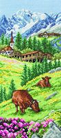 Набор для вышивания Anchor Swiss Alpine Landscape 32*14 см MEZ Венгрия PCE0811