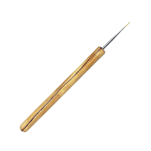 Фото крючок вязальный с ручкой из оливкового дерева №0.6 15 см дешево