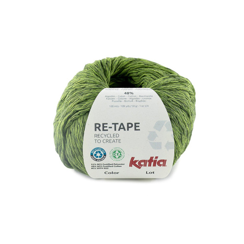 Пряжа Katia Re-Tape 52% полиэстер 48% хлопок 50 г 100 м 1182.207 фото