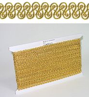Тесьма PEGA декоративная с люрексом цвет золотой 15 мм
