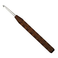 Крючок вязальный с ручкой из грецкого ореха addiNature Walnut Wood №2 16 см ADDI 587-2/2-16