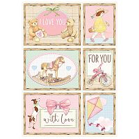 Бумага рисовая DayDream cards pink  STAMPERIA DFSA4679