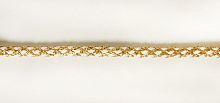 Шнур плетеный PEGA с люрексом золото с белым 7 мм 15 м