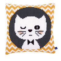 Набор для вышивания подушки Подмигивающий котенок VERVACO PN-0155152