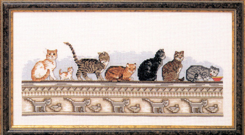 Набор для вышивания Кошки на стене OEHLENSCHLAGER 73-99104 смотреть фото