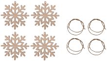 Декоративная подвеска Снежинка с джутовым шнуром RAYHER 46330000