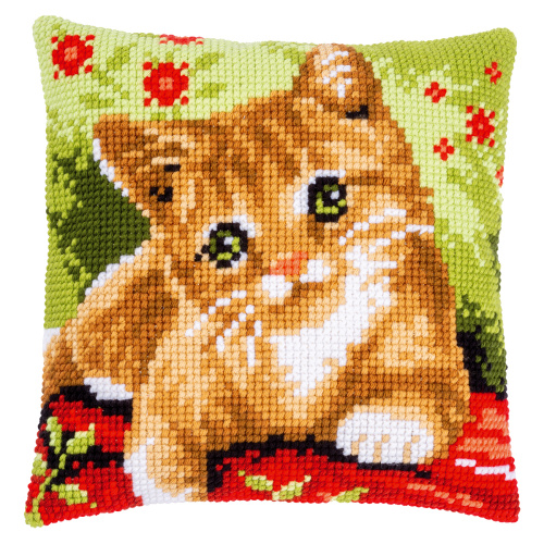 Набор для вышивания подушки Сладкий котенок  VERVACO PN-0195926 смотреть фото