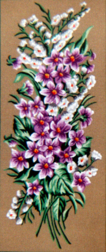 Канва жесткая с рисунком Сиреневые цветочки  2картинки смотреть фото