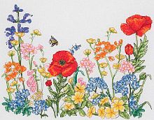Набор для вышивания Anchor Floral Meadow  Цветочный луг 25*31 см MEZ Венгрия PCE981