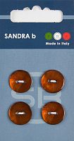 Пуговицы Sandra 4 шт на блистере Brown CARD082