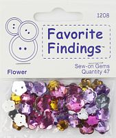 Набор декоративных элементов Favorite Findings Цветы из драгоценных камней
