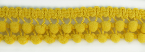 Фото тесьма с помпонами двурядная яично-желтая cmm sew & craft 6000/2/10 на сайте ArtPins.ru