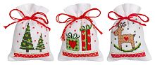 Набор для вышивания мешочков саше  Рождественские фигурки  VERVACO PN-0188100