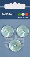 Пуговицы Sandra 3 шт на блистере голубой CARD127