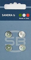 Пуговицы Sandra 4 шт на блистере натуральный CARD030