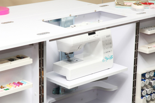Фото стол раскладной для швейной машины gemini белый hemline tlm.g-w001 на сайте ArtPins.ru фото 2