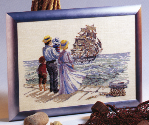 Набор для вышивания: Семья у океана  OEHLENSCHLAGER 65126 смотреть фото