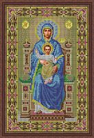 икона Богородица на престоле набор для вышивания бисером Galla Collection И060