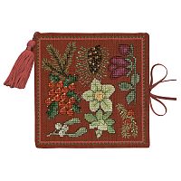 Набор для вышивания чехла для игл Etui A Aiguilles Fleurs De Noel  Рождественские цветы  le boheur des dames 3479
