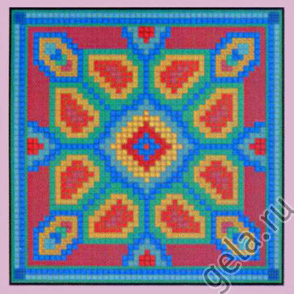 Набор для вышивания подушки Геометрические цветы Candamar Designs 30451 смотреть фото