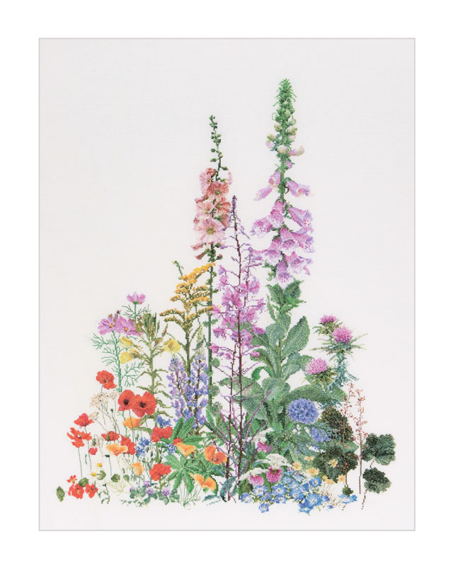 Набор для вышивания Полевые цветы канва лен 32 ct - 554 купить дешево насайте artpins.ru