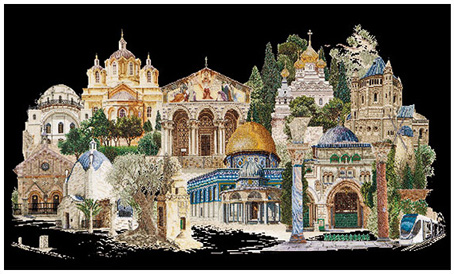 Набор для вышивания Иерусалим канва аида черная 18 ct THEA GOUVERNEUR 533.05 смотреть фото