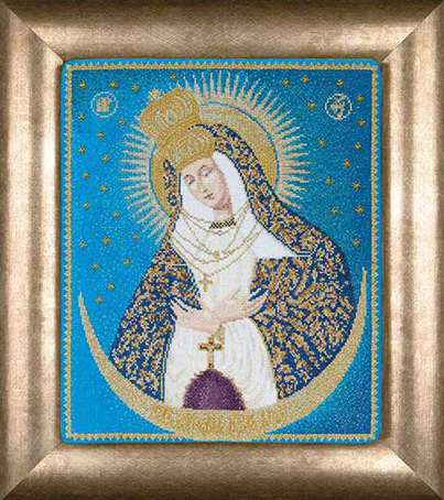 Набор для вышивания Остробрамская икона Божией Матери  канва аида 18 ct смотреть фото