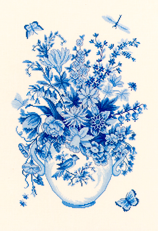 Набор для вышивания Голубые цветы  Eva Rosenstand 12-646 смотреть фото