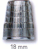 Наперсток 18 мм цинк хром.покрытие серебристый с кантом против скольжения без упаковки 431841