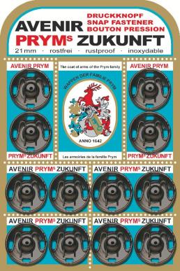 Пришивные кнопки латунь Prym 341137 Пришивные кнопки латунь Prym 341137