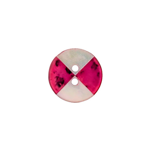 Пуговица с 2 отверстиями размер 15 мм перламутр розовый Union Knopf by Prym U0453838015005201-20