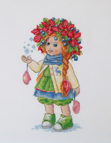 Набор для вышивания Зимняя девочка MEREJKA K-105 смотреть фото