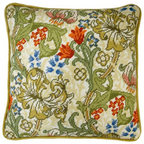 Набор для вышивания подушки Golden Lily William Morris (Золотая лилия) смотреть фото