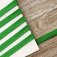 Шнур PEGA плоский, хлопковый, цвет зеленый, 12 мм