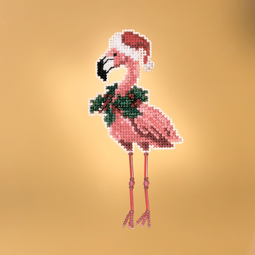 Набор для вышивания бисером Праздничный фламинго смотреть фото