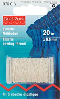 Эластичная нить-для шитья резинка 20 м d 0.5 мм натуральный Prym 970013