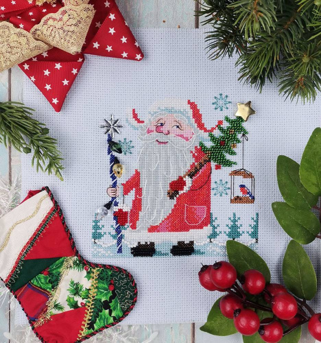 Набор для вышивания  Дед Мороз и снегирь  Марья Искусница 13.003.45 смотреть фото фото 5
