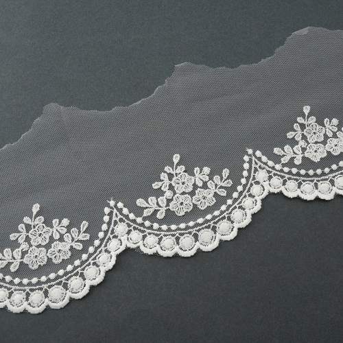 Фото вышивка на тюле 7 мм цвет белый i754/00 iemesa на сайте ArtPins.ru