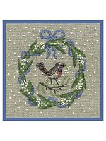 Набор для вышивания May wreath bluethroat  Майский венок Варакуша  le boheur des dames 2692