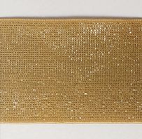 Резинка-пояс с люрексом 40 мм цвет охра с золотом