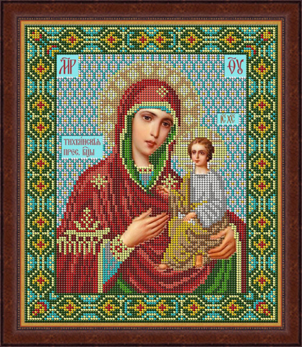 Икона Божией Матери Тихвинская набор для вышивания бисером Galla Collection И055 смотреть фото