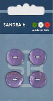Пуговицы Sandra 4 шт на блистере лиловый CARD065