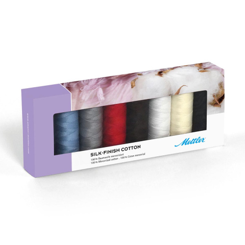 Фото набор с нитками silk finish в подарочной упаковке 8 катушек amann group sfc8-kit на сайте ArtPins.ru
