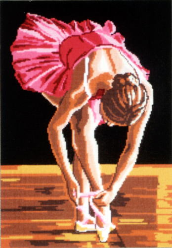 Канва жесткая с рисунком Юная балерина смотреть фото