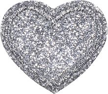 Термоаппликация Сердце с маленькими серебрянными блёстками  HKM 42652
