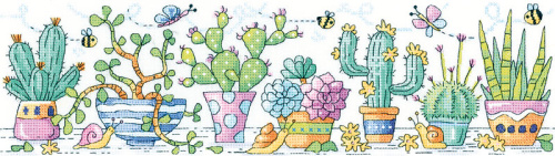 Набор для вышивания Сад с кактусами HERITAGE KCCG1480E смотреть фото