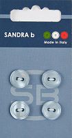 Пуговицы Sandra 4 шт на блистере голубой CARD122