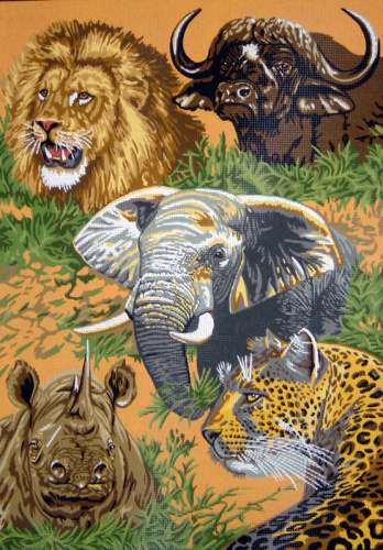 Канва жесткая с рисунком Животные Африки смотреть фото